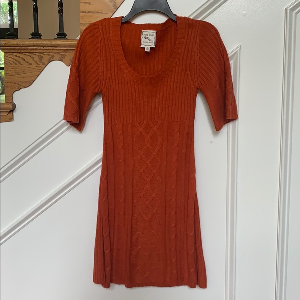 Pink rose sweater dress. Great condition!